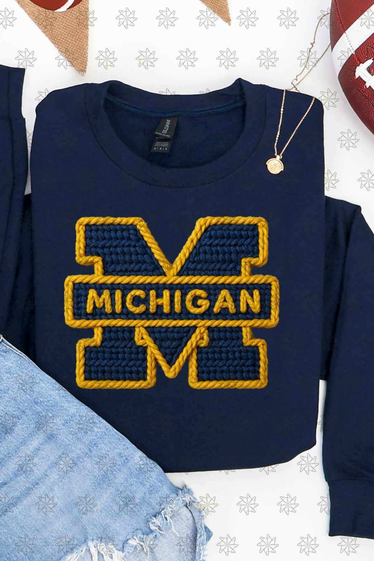Varsity M Blue Sweatshirt